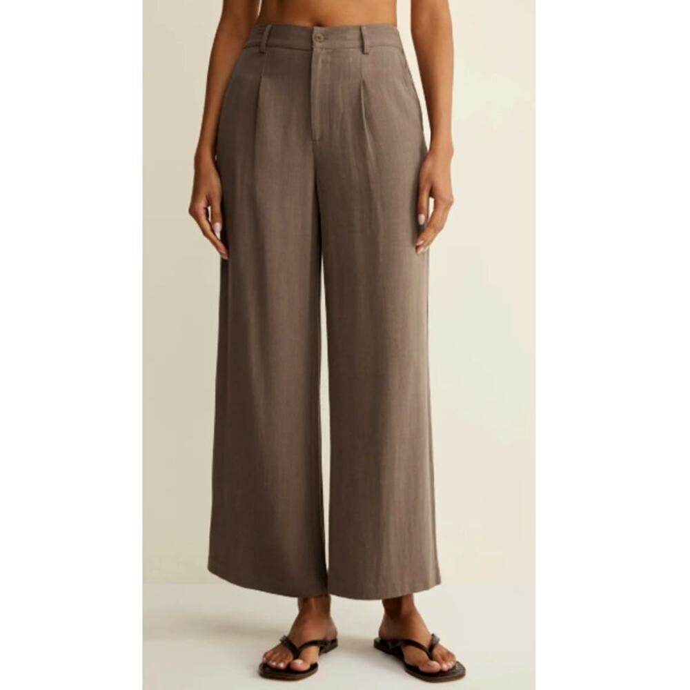 Z Supply Vista Linen Pant Perfectly Taupe Size M